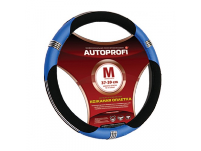 Оплетка "АВТОПРОФИ" имитация нат.кожи черная AP-150 BK/BL M 1/20 от Autoprofi Оплетка "АВТОПРОФИ" имитация нат.кожи черная AP-150 BK/BL M 1/20